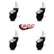 Service Caster 3 Inch Black Hooded Neoprene Rubber 1/2 Inch Threaded Stem Casters SCC, 4PK SCC-TS03S310-NPRB-BK-121315-4 - alternate 4